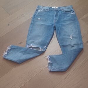 Reformation Jeans Women's sz 30 Julia High Rise Crop Cigarette Leg Denim Jean